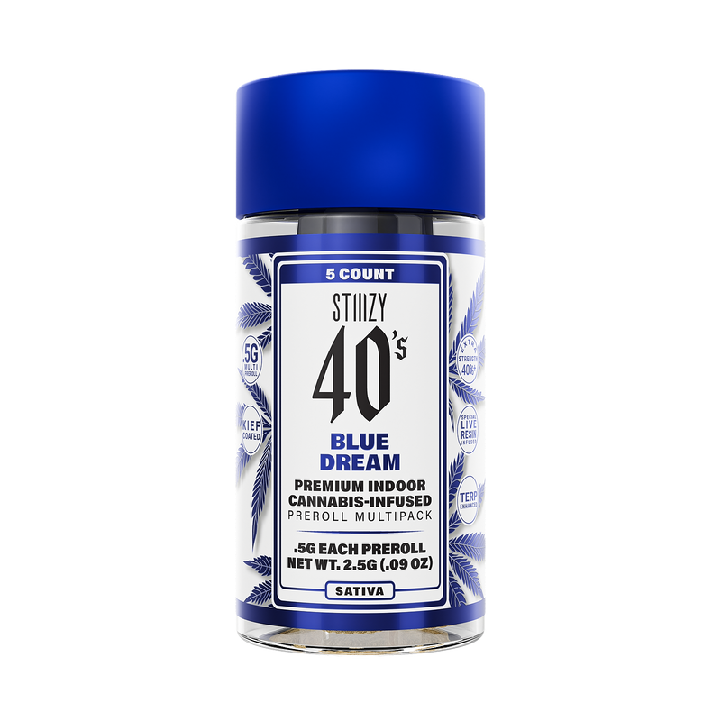 STIIIZY 40s Preroll Multi Pack β Blue Dream (5Γ0.5g)